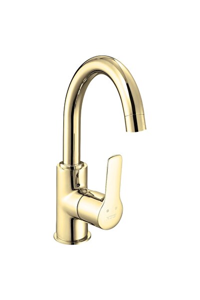 Eca Luna Lavabo Batarya Kuğu Borulu Altın Görünümlü