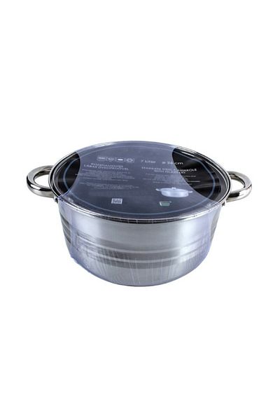 gogiva Stainless steel saucepan with lid, 7L