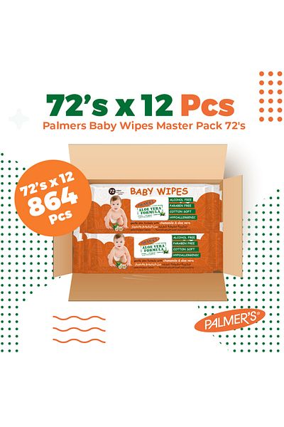Palmers PALMER'S BABY WIPES FLOW PACK 72'S