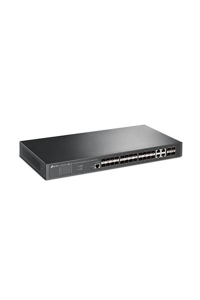 TP-LINK JetStream™ 24-Port SFP L2+ Managed Switch with 4 10GE SFP+ Slots PORT: 20× Gigabit SFP Ports,
