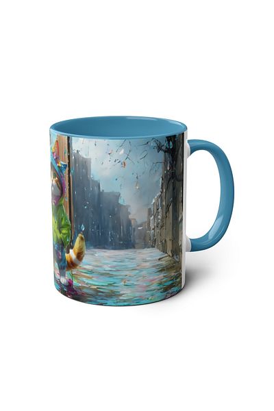 DUBLEMETRE Cat Patterned Printed Mug