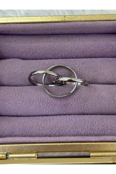 BY YASİN TOPÇU Triple Adjacent Steel Ring (Number 16)