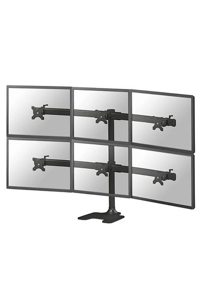 NEOMOUNTS FPMA-D700DD6 6-monitor desktop stand; for displays with diagonals 10-27, and