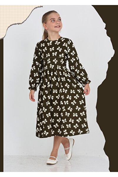 junior baby kids Φόρεμα με μακρυμάνικο σχέδιο με κορδέλα για κορίτσια