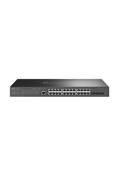 TP-LINK JetStream™ 28-Port Gigabit L2+ Managed Switch with 24-Port PoE+ PORT: 24× Gigabit PoE+ Ports,