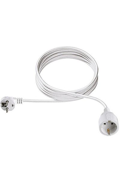 Bachmann Schuko extension cord + Socket H05VV-F 3G1.5, 5 m, white, with child protection