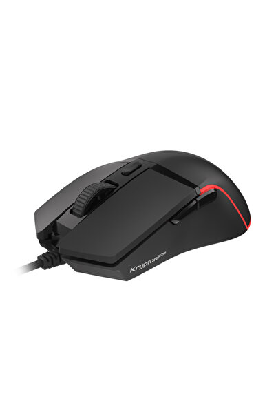 Genesis Mouse de gaming cu fir Krypton 220, 6400 DPI, RGB, Negru