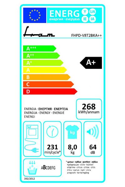 FRAM HEAT PUMP Tumble Dryer FHPD-V8T2BKA++