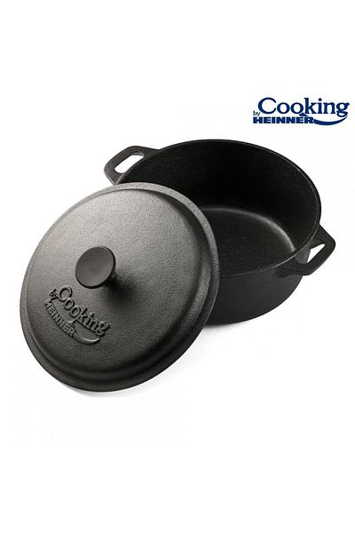 Heinner PURE CAST IRON SEMI-POWDER+LIDER 26.4x11CM, 5 L, COOKING BY HEINNER