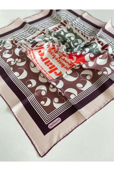 Cacharel Tivil Pure Silk Scarf 8387313 - 991 - 49635 Powder Mixed Pattern