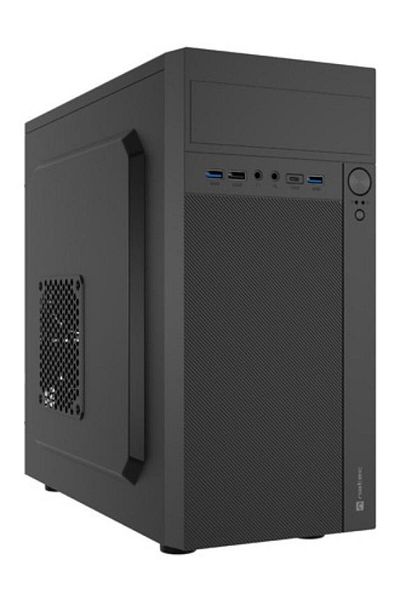 Natec HELIX Mini Tower BLACK USB C Case, 4 Expansion Slots, Drive Bays: 3x3.5 5x2.5 1x5