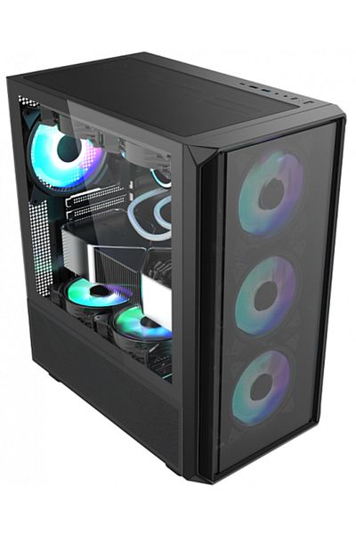 SERIOUX Vanguard gaming case, without power supply, middle tower type, top cover with magnetic filter