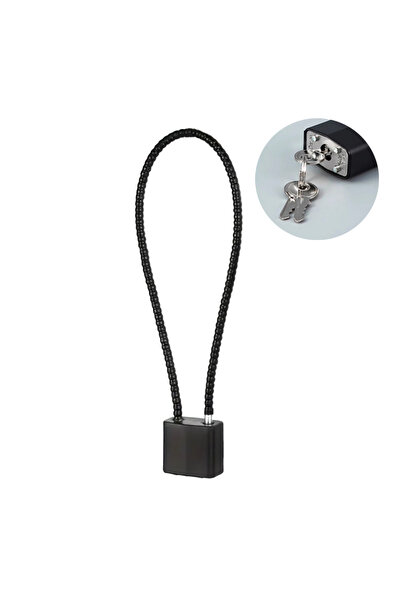 Choice1 Rope length14.96inch 1pc Soft Steel Cable Anti-Theft Padlk With Multi...