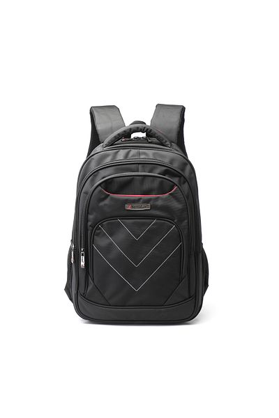 Senator Backpack 18.5 Inch Unisex Nylon Lightweight Water Resistant Travel Daypack KH8104-Black