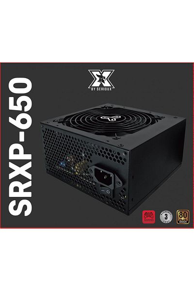 SERIOUX Energy 650W power supply, 12cm fan, ATX, metal material, cables: 20+4-pin, 1x4+4-pin,