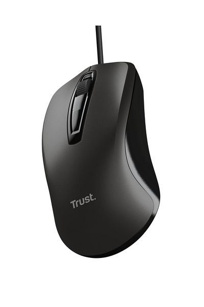 Trust Wired mouse, optical, maximum resolution 1200 DPI, black