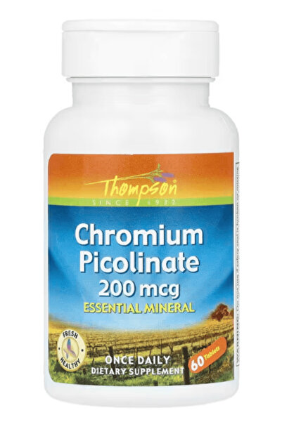 Thompson بيكولينات الكروم، 200 ميكروجرام، 60 قرصًا