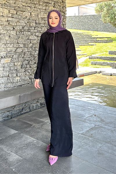 Ovn. Zippered Modal Suit - Black