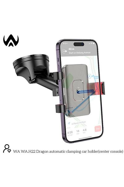 Wasat ELArab WA Car Phone Holder, Mounted on Dashboard and Windshield, Compatible with All Smartphones