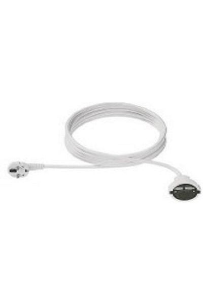 Bachmann Schuko extension cord + Socket H05VV-F 3G1.5, 5 m, white, with child protection