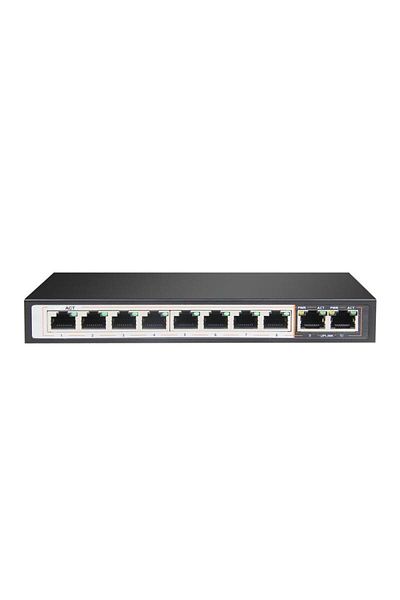 Extralink PERSES PoE Switch 8x Gigabit PoE/PoE+ 2x RJ45 Uplink Gigabit 96W