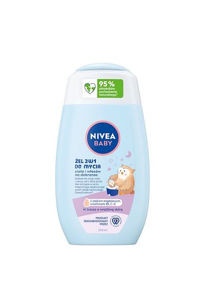 Nivea Baby Gel de spalat 2 in 1 pentru corp si par copii, Nivea Baby