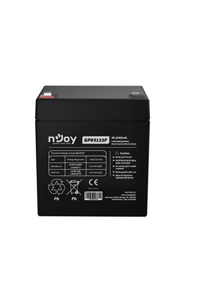 nJoy Acumulator GP05122F 12V 23.51W/cell Battery Model GP07122F Voltage 12V Power (1,65V/cell