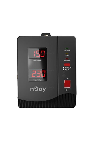 nJoy Stabilizator de tensiune Alvis 2000VA, 1200W, 2 prize Schuko