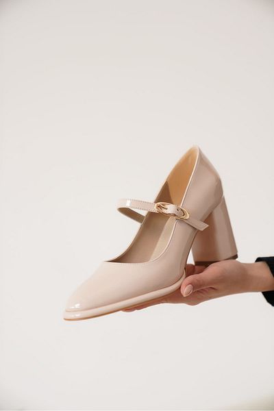 Zerenyus Alis Premium Beige Women's Heeled Shoes