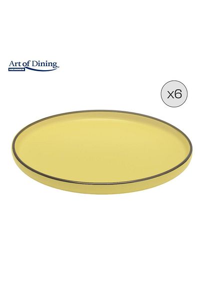 Heinner SET OF 6 CERAMIC PLATES 27 CM, MEDEEA, ART OF DINING