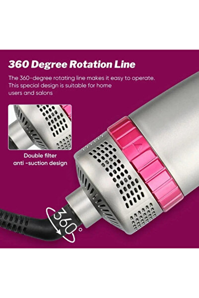 EYUSALL Multifunctional hair dryer, 4 in 1, 3 speeds, Hot air comb