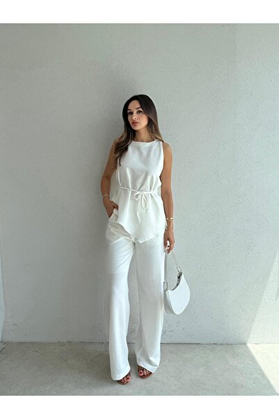 Mooi Butik Darcie Suit 6545 - White