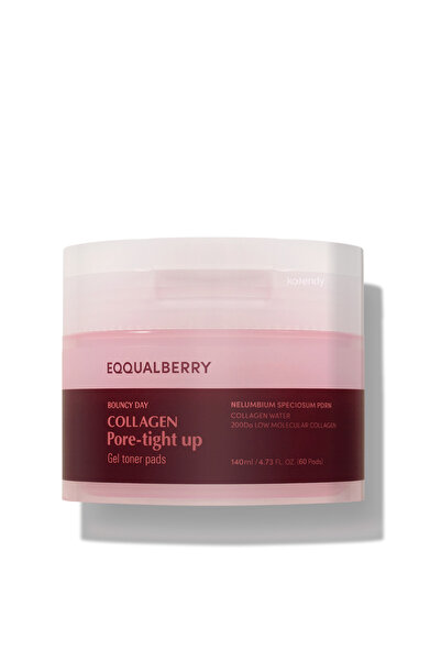 EQQUALBERRY Collagen Pore Tight Up Gel Toner 60lı Pad-Gözenek Önleyici ve Ela...