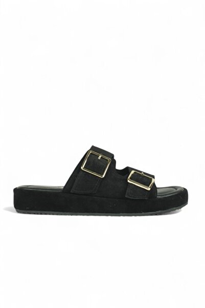 Fitbas 411007 008 Γυναικείες παντόφλες μεγάλου και μικρού μεγέθους σε μαύρο χ...