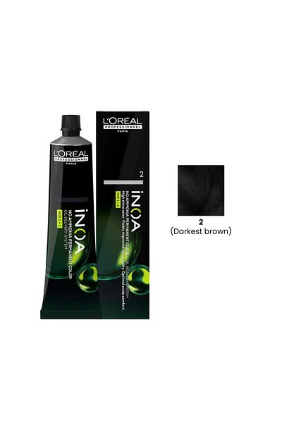 L'oreal Professionnel LOréal Professionnel INOA 2 Darkest Brown 60g – Ammonia-Free Permanent Hair Color