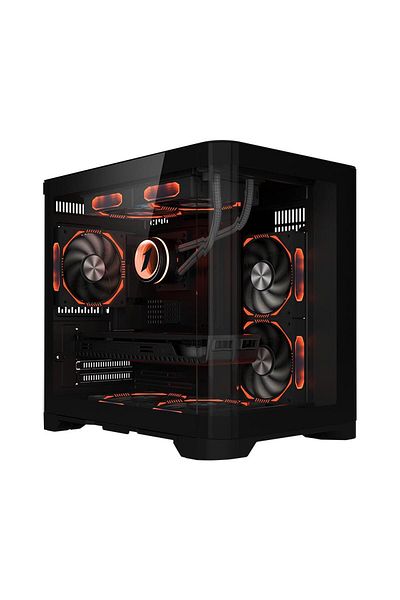 1ST PLAYER 1STPLAYER UV5 Cube Tower ARGB Case BLACK