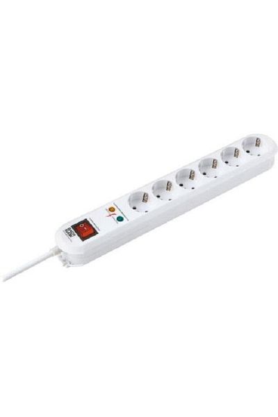 Bachmann Bachmann extension cord, 6 outlets, grounding, surge protection (6.5kA/16A/3680W), protections