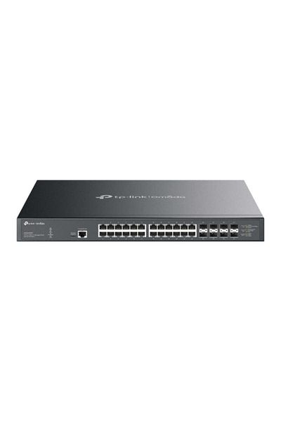 TP-LINK Omada 32-Port 10GE L2+ Managed Switch with 24-Port PoE++ PORT: 24× 10G RJ45 PoE++ Ports, 8× 10G