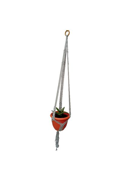 OEM Gray macrame flower pot hangers