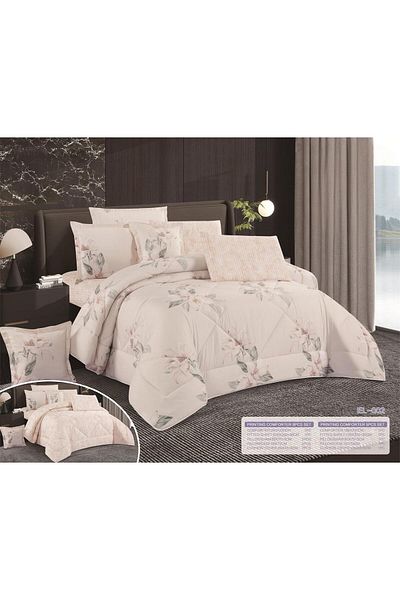 Moon 6 Pieces Double King Size Comforter Set, Soft and Comfortable, Double Pattern, Comforter Size 250x230 cm