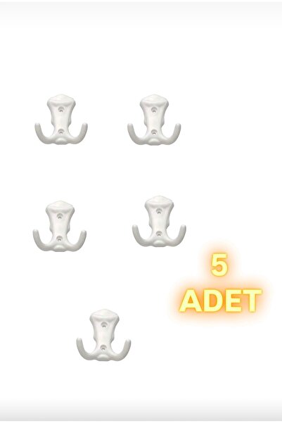 SWORDPLAST Kobra Askı Beyaz 5’li Dolap Fortmanto Kapı Banyo Elbise Havlu Askı...