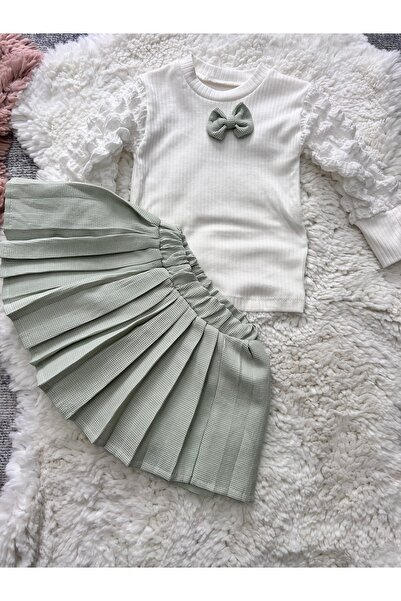 Lumia Baby Kız çocuk pilideki fiyonklu takım