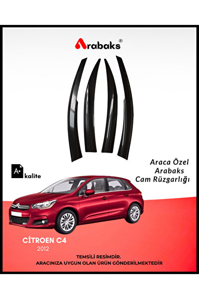 Arabaks Citroen C4 2012 Cam Rüzgarlığı 4’lü Takım (MUGEN TİP, DAYANIKLI MALZE...