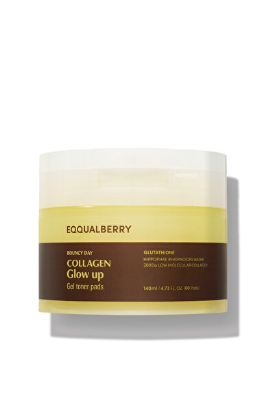 EQQUALBERRY Collagen Glow Up Gel Toner 60'lı Pad - Leke Önleyici ve Parlatıcı...