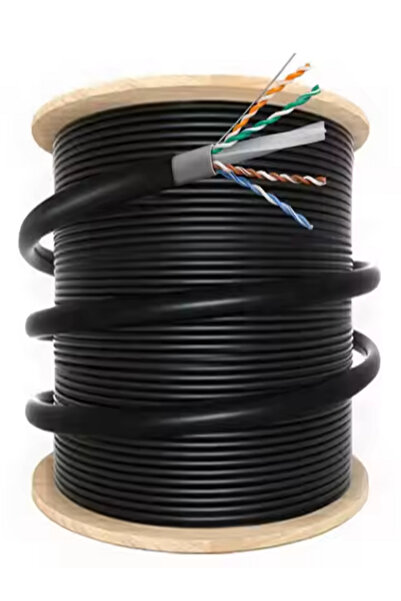 Conigitar Dış Ortam Dış Mekan / Bakır Tel / Cat6 İnternet Kablosu / High Speed / 23 AWG / 2 Katlı / 100 Metre