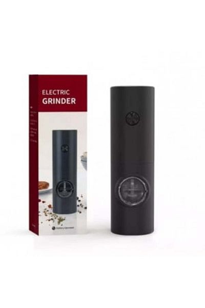 Blusmart Râșniță electrică pentru sare/piper, condimente, neagră, inducție gravitațională, indicator LED, reglabilă