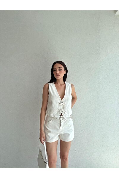 Mooi Butik مجموعة KHUSHI 4781 - أبيض