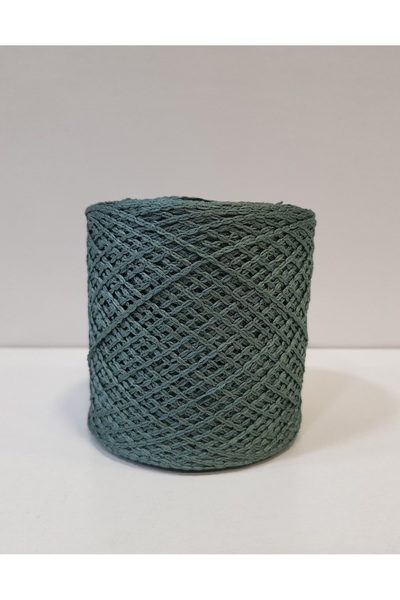 İPLİKOUTLET Koyu Mint Yeşili Polyester Zincir İp 200 Gram