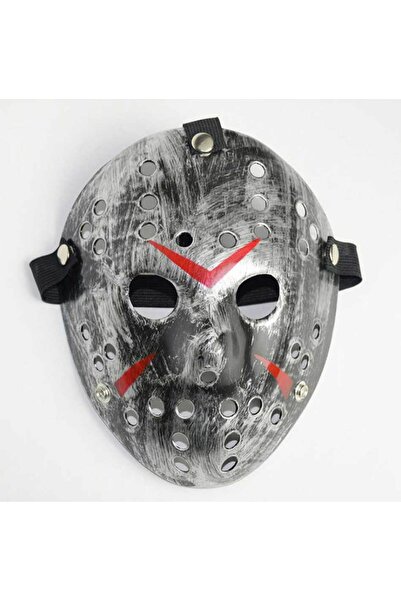 ForWhat قناع جايسون هانيبال المعدني الفضي مقاس 20 × 25 سم لزي عرض المكتب المنزلي