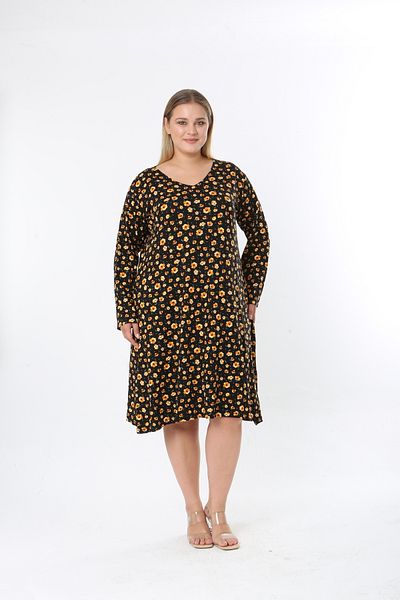 XL Modam Women's Lycra Patterned Plus Size Dress
